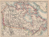 BRITISH NORTH AMERICA. Colonial Canada. Canadian Pacific railroad 1897 old map