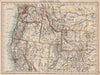 USA NORTH WEST. Washington Oregon ID MT WY Utah Nevada CA.JOHNSTON 1897 map