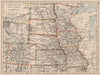 USA PLAINS STATES. Iowa Minnesota Kansas NE ND SD Colorado. JOHNSTON 1897 map