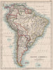 SOUTH AMERICA. Bolivia includes Acre, now in Brazil. JOHNSTON 1897 old map