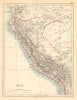 PERU. Border as before Peru-Ecuador war (1941). JOHNSTON 1897 old antique map
