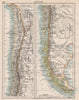 CHILE. Patagonia Cape Horn Tierra del Fuego.Steamship routes.JOHNSTON 1897 map