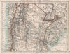 URUGUAY PARAGUAY NORTH ARGENTINA. River Plate States Chile. JOHNSTON 1897 map