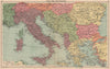WORLD WAR TWO. Italian Istria Lagosta Zara Dodecanese Albania. Balkans 1940 map