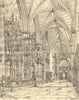 MEDIEVAL LONDON. Old St. Paul's Cathedral. The north Aisle of the east end 1923