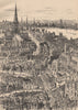 MEDIEVAL LONDON. Ludgate. Old St Paul's cathedral. Fleet River. City Wall 1923