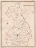 CAMBRIDGESHIRE antique county map by CREIGHTON/WALKER. Electoral 1835 old