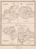 CORNWALL TOWNS. Bodmin Launceston Liskeard Helstone. CREIGHTON/WALKER 1835 map