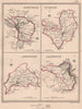 DEVON TOWNS. Barnstaple Tiverton Ashburton Dartmouth. CREIGHTON/WALKER 1835 map