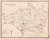 DORSETSHIRE antique county map by CREIGHTON/WALKER. Electoral 1835 old
