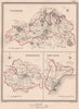 DORSET TOWNS. Wareham Shaftesbury Lyme Regis plans. CREIGHTON/WALKER 1835 map