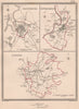 GLOUCESTERSHIRE TOWNS. Gloucester Tewkesbury Stroud. CREIGHTON/WALKER 1835 map