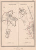 KENT TOWNS. Maidstone Sandwich Deal borough plans. CREIGHTON/WALKER 1835 map
