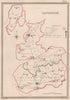 LANCASHIRE antique county map by CREIGHTON/WALKER. Electoral 1835 old