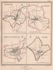 LANCASHIRE TOWNS.Lancaster Blackburn Bolton Wigan.CREIGHTON/WALKER 1835 map