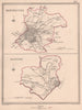 MANCHESTER & SALFORD. Town city borough plans. Lancs. CREIGHTON/WALKER 1835 map