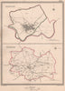 LANCASHIRE TOWNS. Preston Oldham borough plans. CREIGHTON/WALKER 1835 map