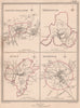 LANCASHIRE TOWNS. Ashton-under-Lyne Warrington Bury Rochdale.CREIGHTON 1835 map
