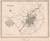 LEICESTER town & borough plan. Leicestershire. CREIGHTON/WALKER 1835 old map