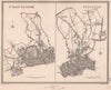 LONDON. St. Marylebone & Finsbury borough plans. CREIGHTON/WALKER 1835 old map