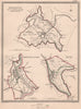 MONMOUTHSHIRE TOWNS. Monmouth Newport Usk plans. CREIGHTON/WALKER 1835 old map