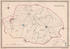 NORFOLK antique county map by CREIGHTON/WALKER. Electoral 1835 old