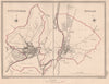 NOTTINGHAMSHIRE TOWNS.Nottingham Newark borough plans.CREIGHTON/WALKER 1835 map
