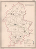STAFFORDSHIRE antique county map by CREIGHTON/WALKER. Electoral 1835 old