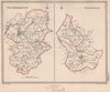 STAFFORDSHIRE TOWNS. Wolverhampton Walsall plans. CREIGHTON/WALKER 1835 map