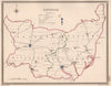 SUFFOLK antique county map by CREIGHTON/WALKER. Electoral 1835 old