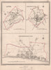 SUSSEX TOWNS. Lewes Chichester Brighton borough plans.CREIGHTON/WALKER 1835 map
