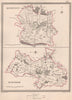 SUSSEX TOWNS. Midhurst Horsham borough plans. CREIGHTON/WALKER 1835 old map