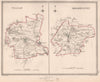 WILTSHIRE TOWNS. Wilton Malmesbury borough plans. CREIGHTON/WALKER 1835 map