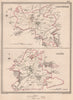 WILTSHIRE TOWNS. Chippenham Calne borough plans. CREIGHTON/WALKER 1835 old map