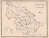 WEST RIDING OF YORKSHIRE antique county map by CREIGHTON/WALKER. Electoral 1835