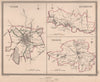 N YORKSHIRE TOWNS. York Richmond Thirsk borough plans.CREIGHTON/WALKER 1835 map