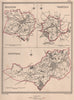 W YORKSHIRE TOWNS. Bradford Wakefield Sheffield plans.CREIGHTON/WALKER 1835 map