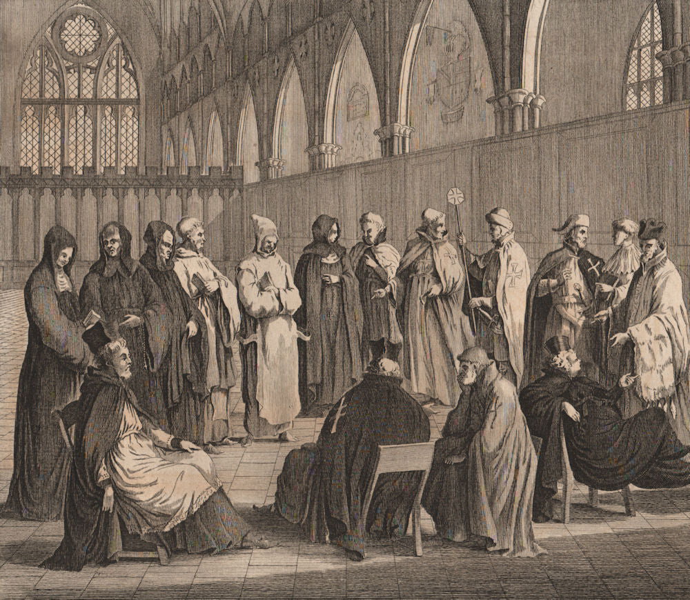 Anglican clergy in church. GROSE 1776 old antique vintage print picture ...