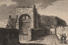 ROUGEMONT CASTLE, Exeter, Devonshire. GROSE 1776 old antique print picture