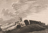 CORFE CASTLE, Dorsetshire. Plate 1. GROSE 1776 old antique print picture