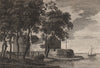 WEST COWES CASTLE, Isle of Wight. GROSE 1776 old antique vintage print picture