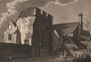 ARCHBISHOP'S PALACE, CANTERBURY, Kent. The Great Hall. GROSE 1776 old print