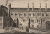 CHRIST'S HOSPITAL, London. Plate 1. GROSE 1776 old antique print picture