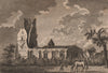 ALDERTON CHURCH, Suffolk. GROSE 1776 old antique vintage print picture