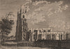 CROYDON CHURCH, Surrey, London. GROSE 1776 old antique vintage print picture
