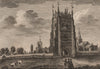 THE ABBOT'S TOWER AT EVESHAM, Worcestershire. GROSE 1776 old antique print