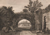 COVERHAM ABBEY, Coverdale, Middleham, Yorkshire. Plate 1. GROSE 1776 old print