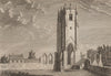 THE MONASTERY OF THE GREY FRIARS, Richmond, Yorkshire. GROSE 1776 old print