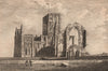 WHITBY ABBEY, Yorkshire Plate 1. GROSE 1776 old antique vintage print picture