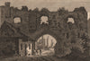KIDWELLY CASTLE, Carmarthenshire, Wales. GROSE 1776 old antique print picture
